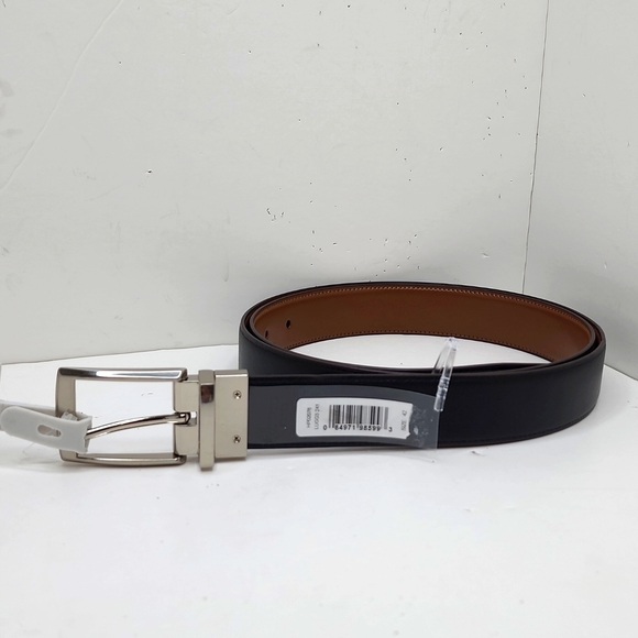 PERRY ELLIS REVERSIBLE BLACK & LIGHT BROWN BELT - Picture 4 of 6